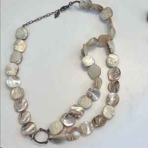 Silpada Cream and Brown Necklace with Organic Beads